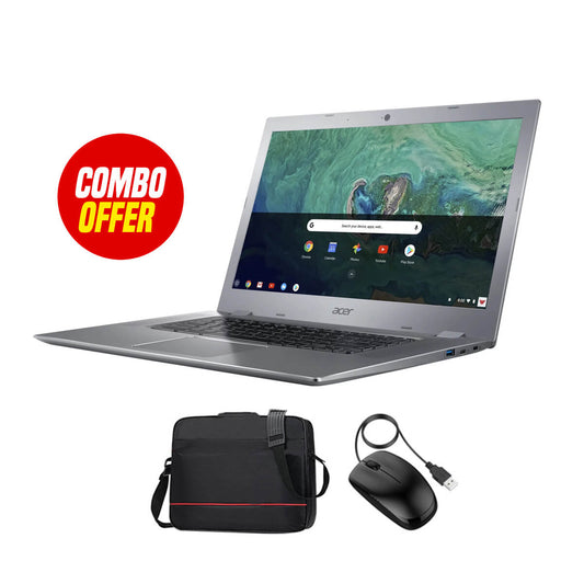 Used Acer Chromebook 15 N17Q9 Non Touch Screen 4GB RAM + 32GB Memory (2 Items Combo Bundle)