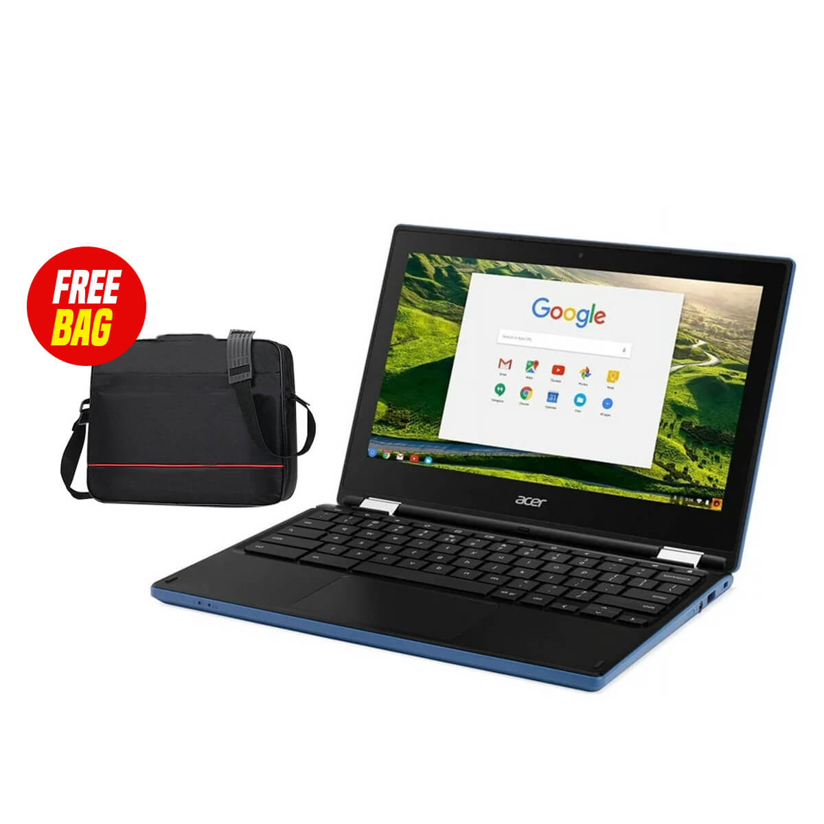 جهاز Chromebook Acer R11 مستعمل (ذاكرة عشوائية 4 جيجابايت + ذاكرة 32 جيجابايت) مع حقيبة كمبيوتر محمول وماوس مجانًا
