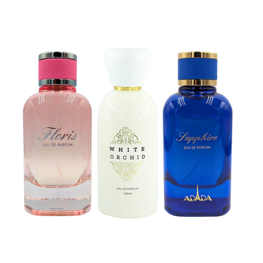 Adada Perfume 3 Pcs Combo (White Orchid, Floris, Sapphire)