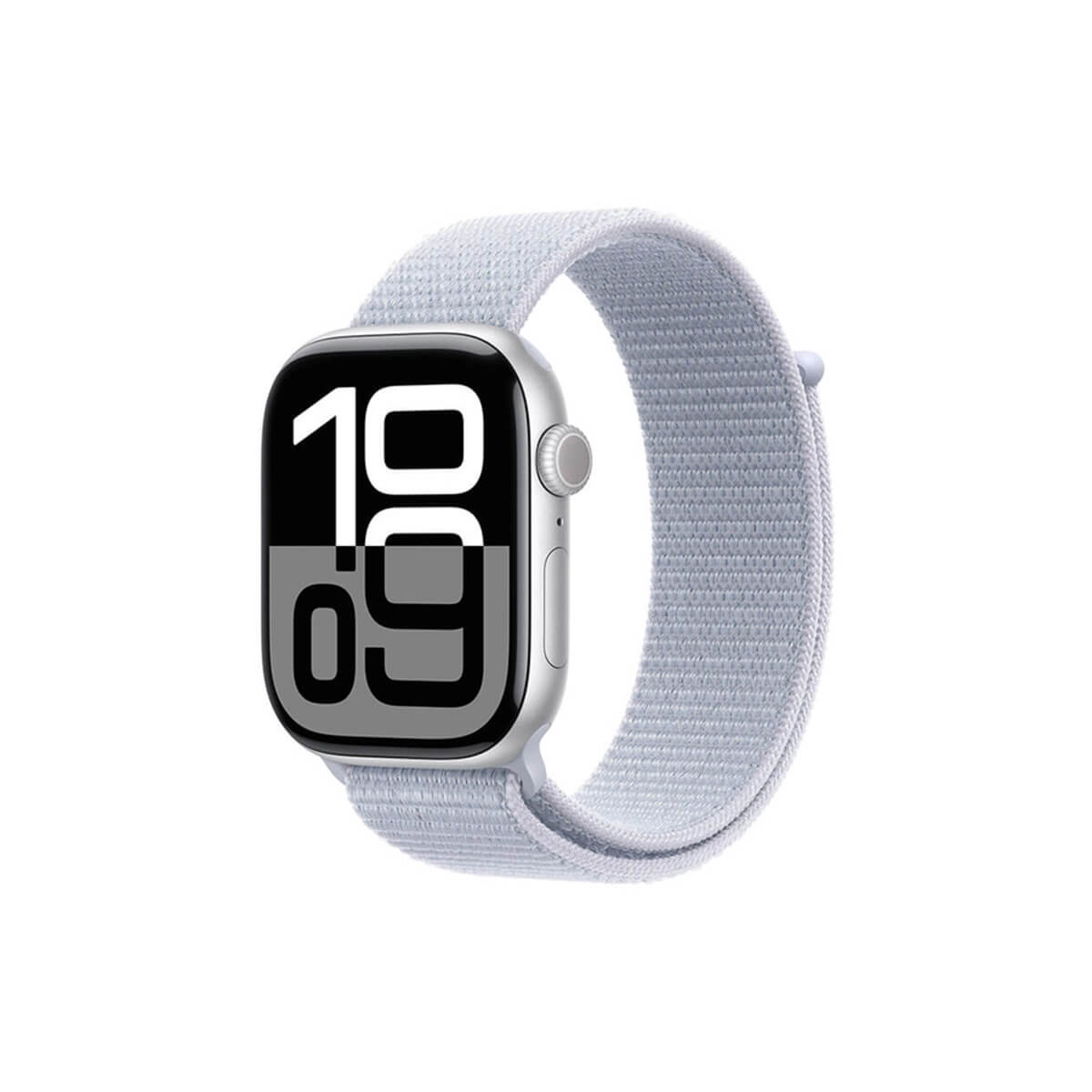 Apple Watch Series 10 46mm GPS Silver Aluminium Case with Blue Cloud Sport Loop