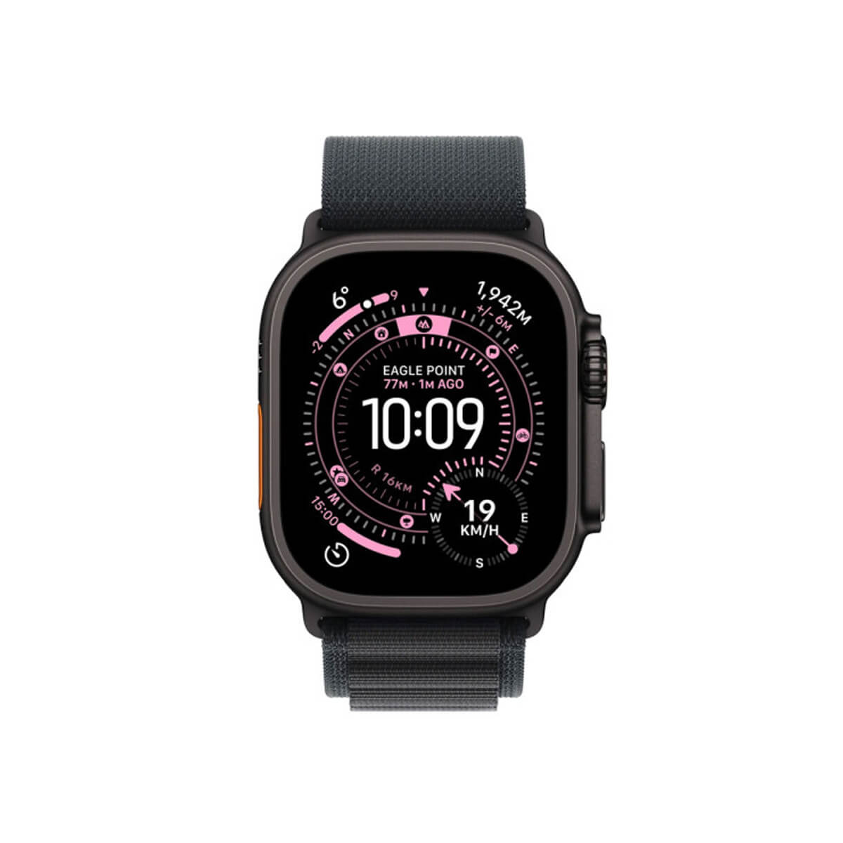 Apple Watch Ultra 3 49mm Black Titanium Case with Black Alpine Loop - L