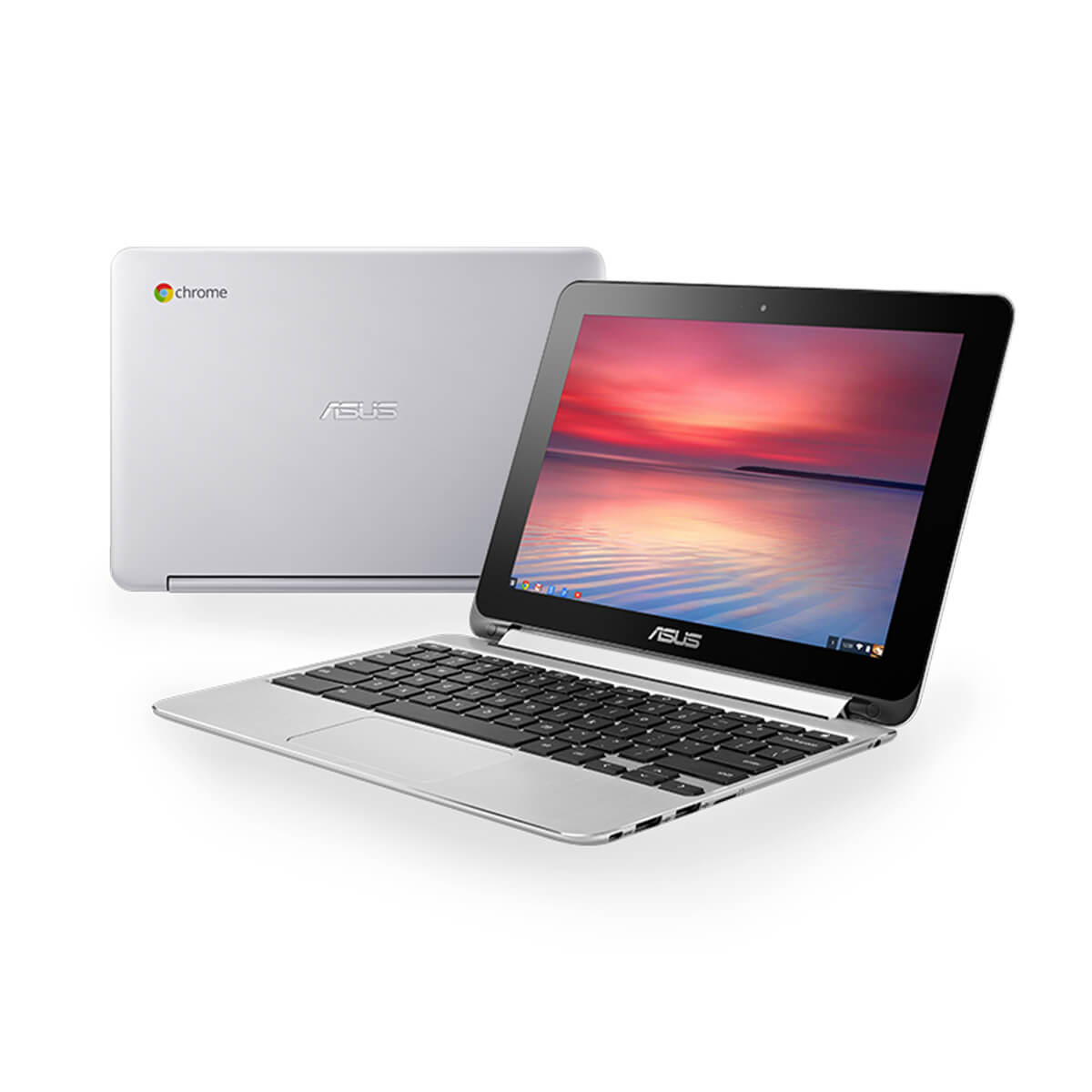 جهاز Chromebook Flip C100P من Asus بسعة 4 جيجابايت وذاكرة 16 جيجابايت (حزمة مكونة من 3 عناصر)