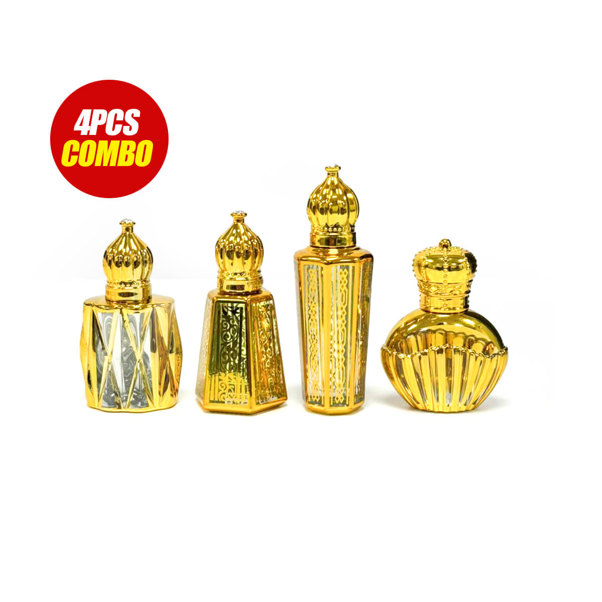 Silver Scent, Amber Oud, CR7, Cuticura Attar 12ml (4 Items Combo)
