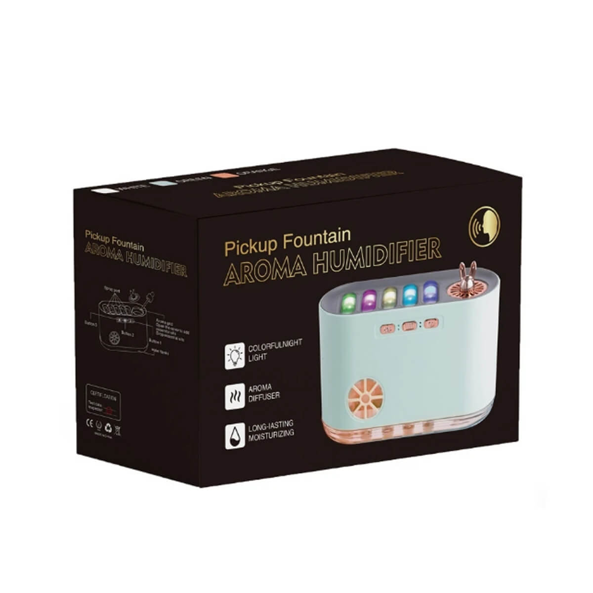 مرطب هواء معطر بالموجات فوق الصوتية مع أضواء ملونة LA-0649