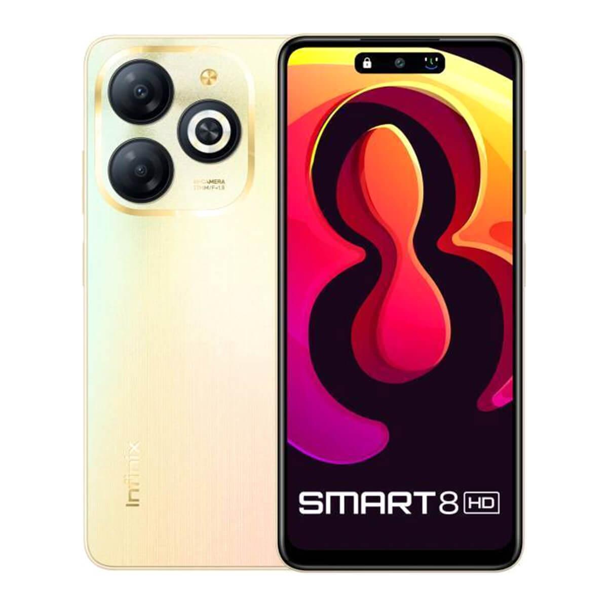 Infinix Smart 8 (6GB RAM (3+3) + 64GB Memory) - Shiny Gold