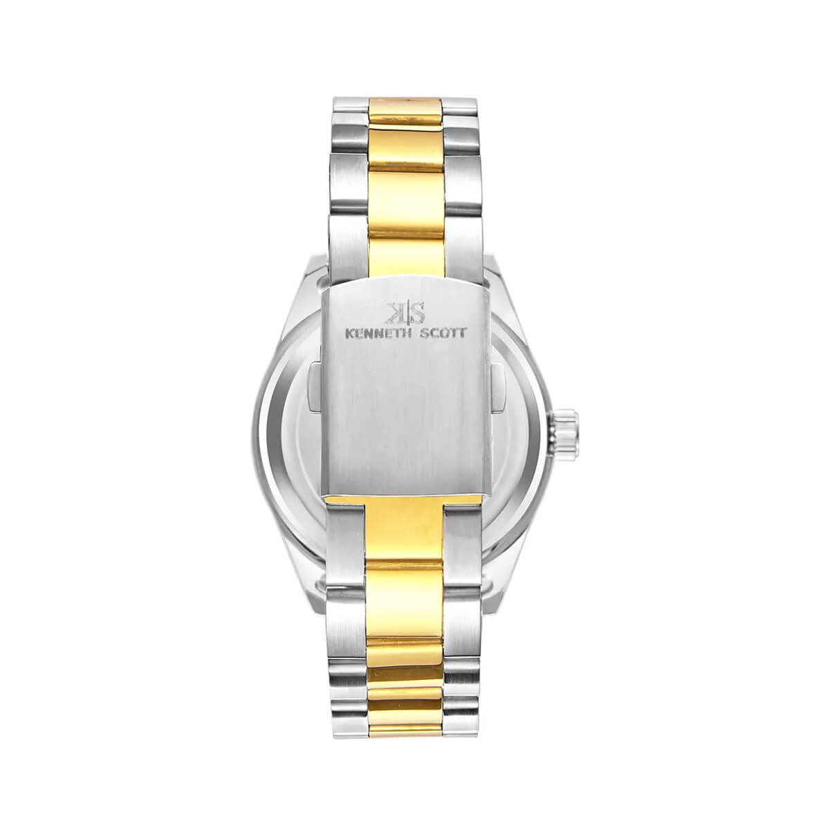 Kenneth Scott Men's Silver Dial Analog Watch - K23024-TBTSB