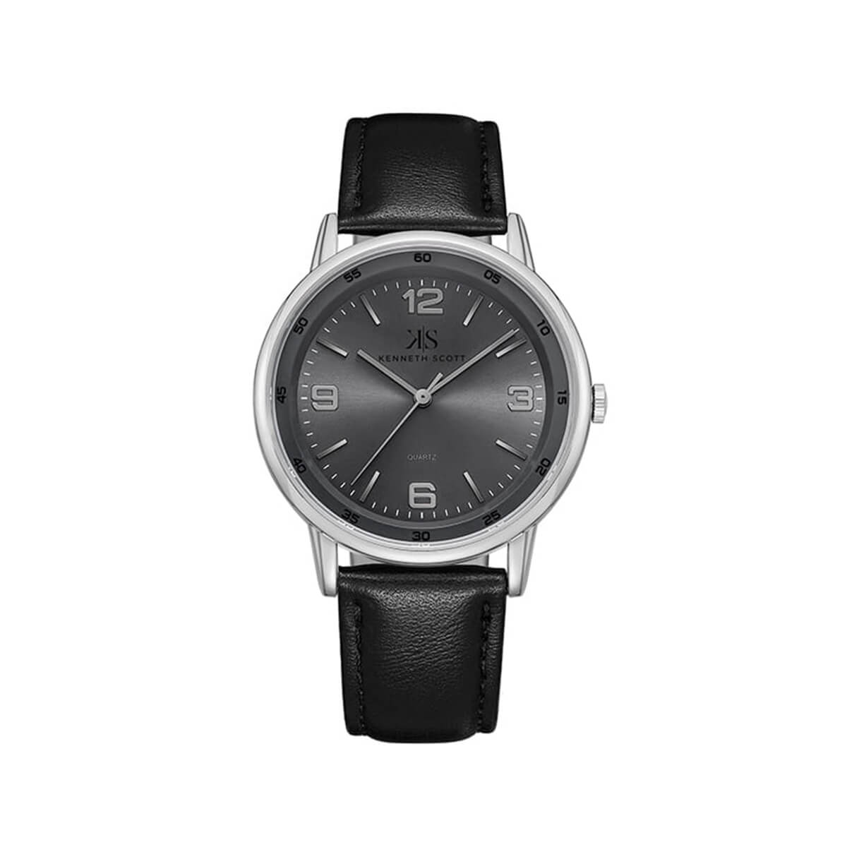 Kenneth Scott Men's Grey Dial Analog Watch - K23040-SLBX