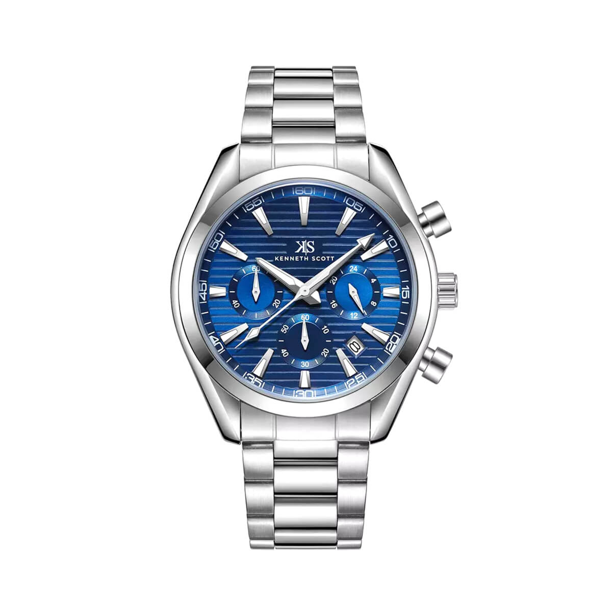 Kenneth Scott Men's Chrono & Multi Function Navy Blue Dial Watch - K23150-SBSN