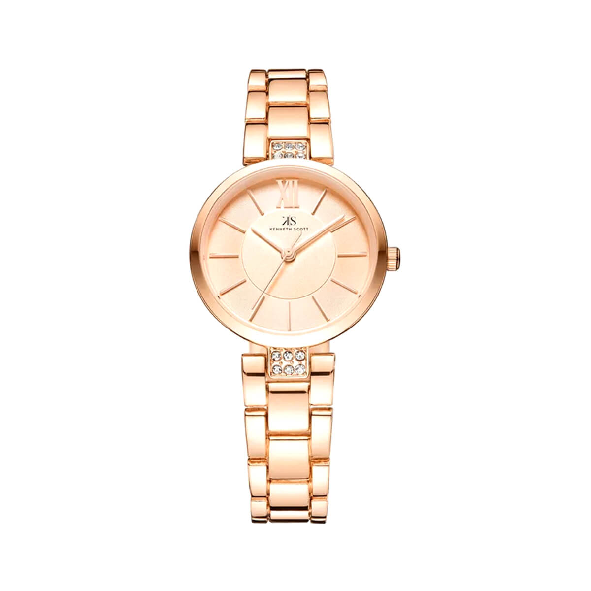 Kenneth Scott Rose Gold Analog Stainless Steel Strap Watch - K23533-RBKK