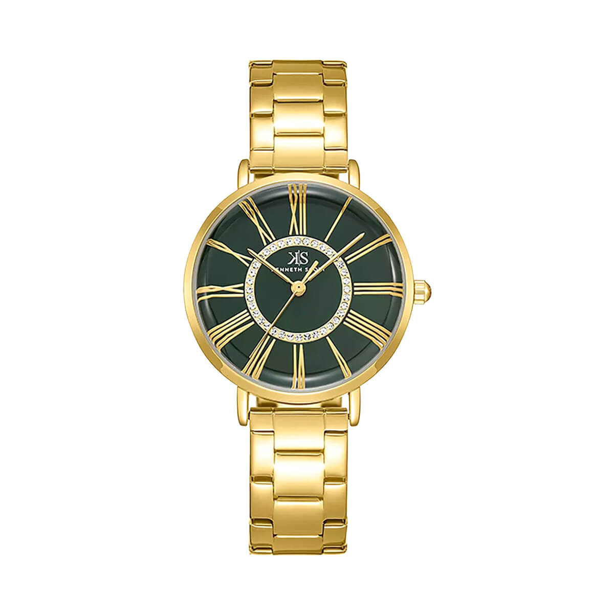Kenneth Scott Women's Green Dial Analog Watch - K23536-GBGG