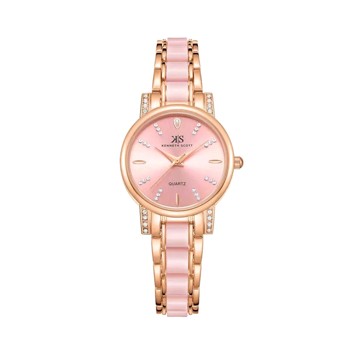Kenneth Scott Women's Pink Dial Analog Watch - K23547-KCPP