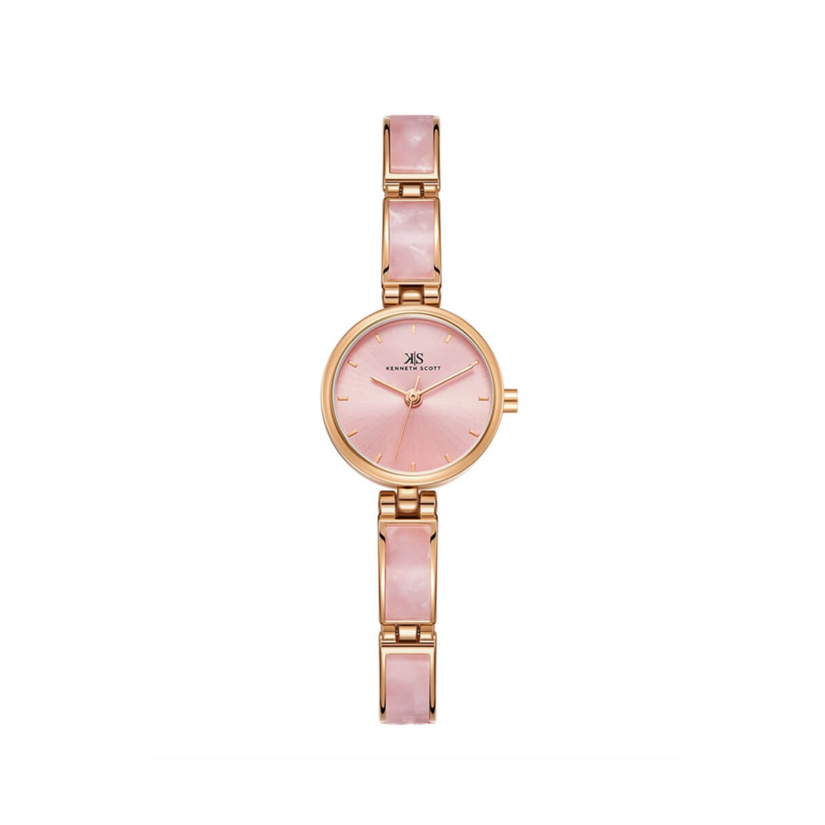 Kenneth Scott Women's Rose Gold Dial Analog Watch - K24502-RCPP