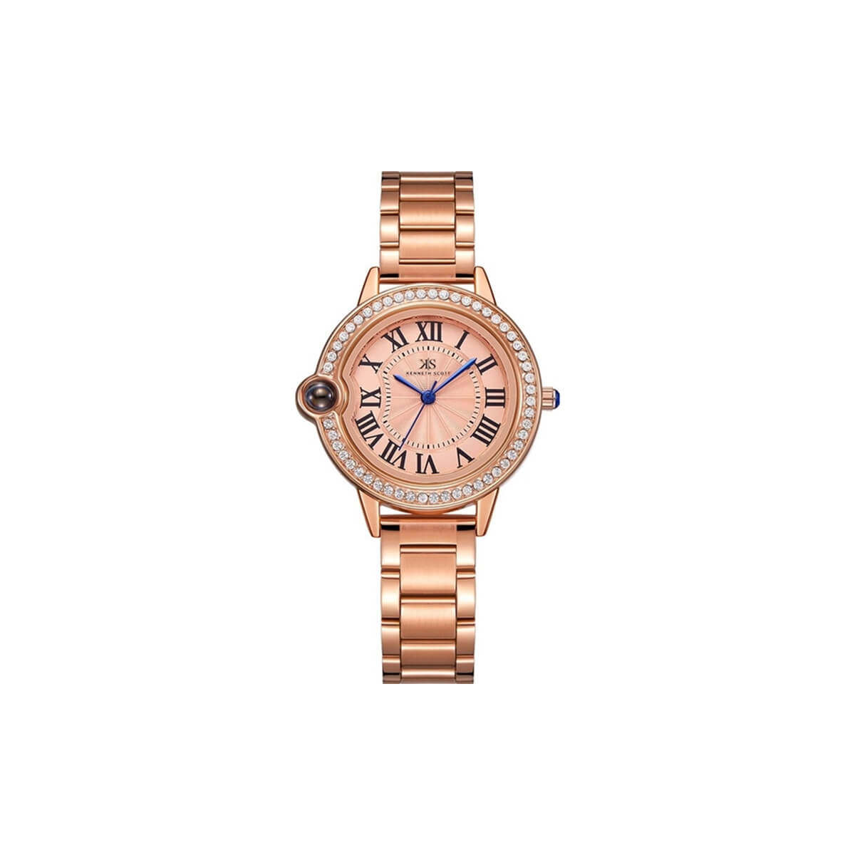 Kenneth Scott Women's Rose Gold Dial Analog Watch - K22530-RBKK