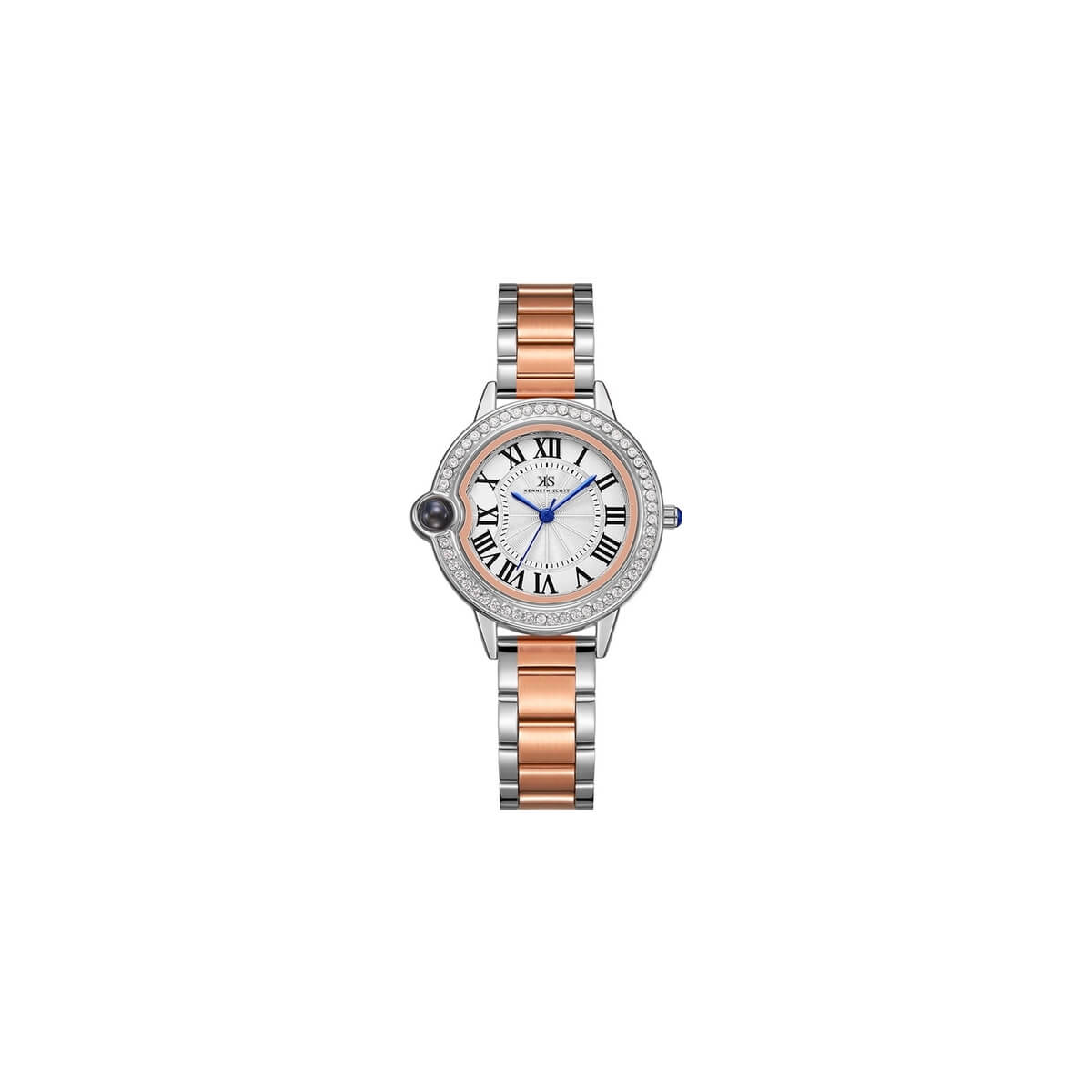 Kenneth Scott Women's White Dial Analog Watch - K22530-KBKW