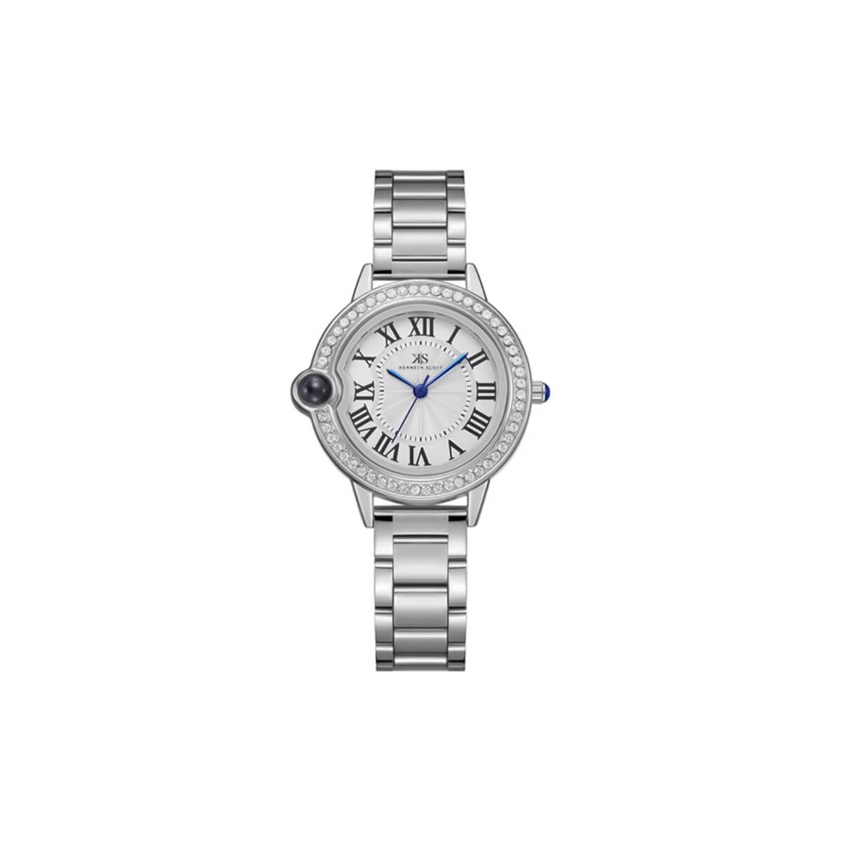 Kenneth Scott Women's White Dial Analog Watch - K22530-SBSW