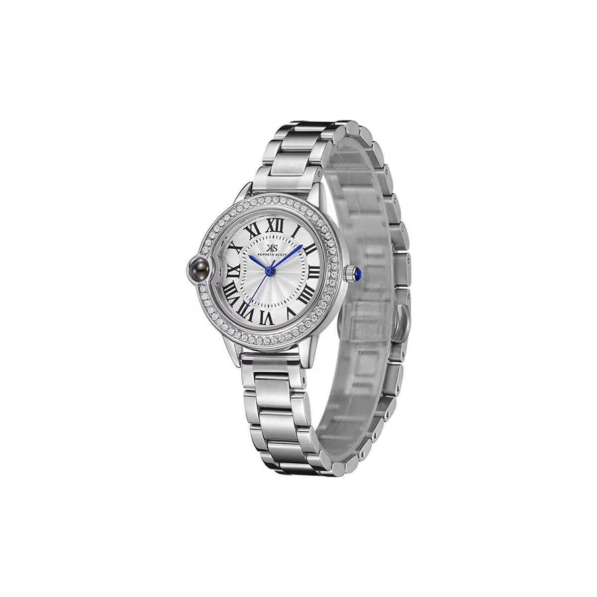 Kenneth Scott Women's White Dial Analog Watch - K22530-SBSW