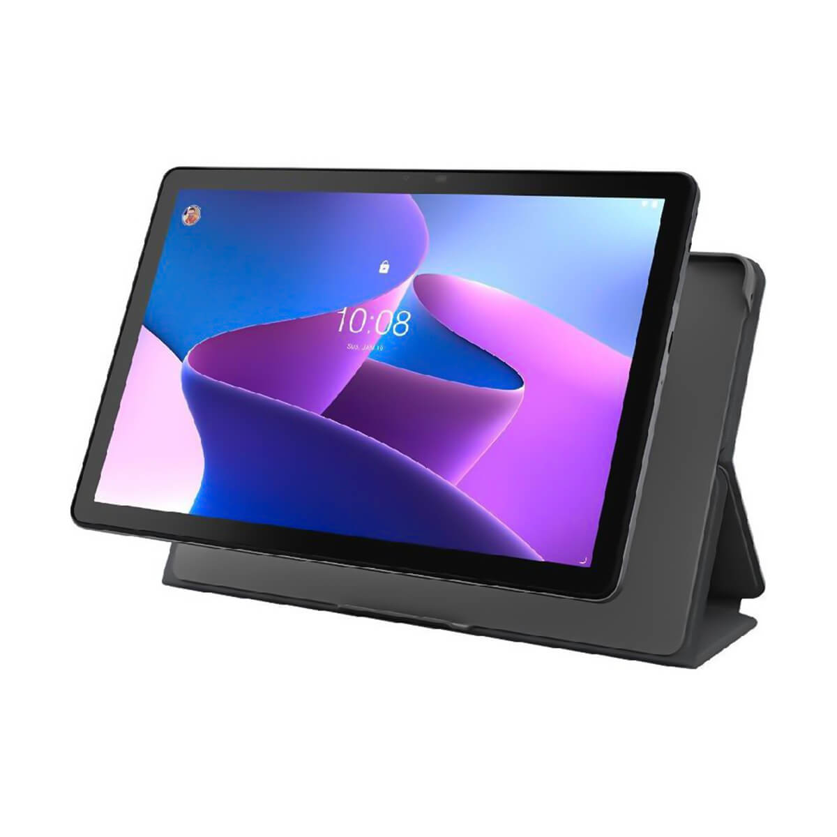 لينوفو تاب M10 الجيل الثالث LTE مع حافظة Folio (ذاكرة وصول عشوائي 4 جيجابايت + ذاكرة تخزين 64 جيجابايت) - رمادي عاصف