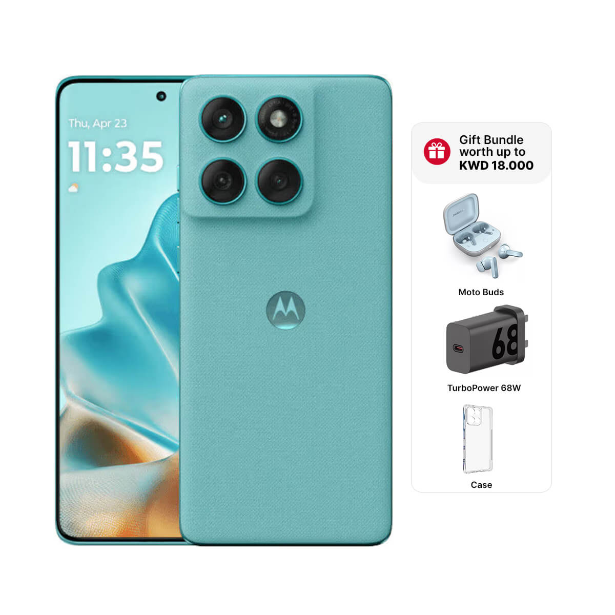 Motorola Moto Edge 60 Fusion 5G (12GB RAM + 256GB Memory) - Pantone Amazonite (Blue)