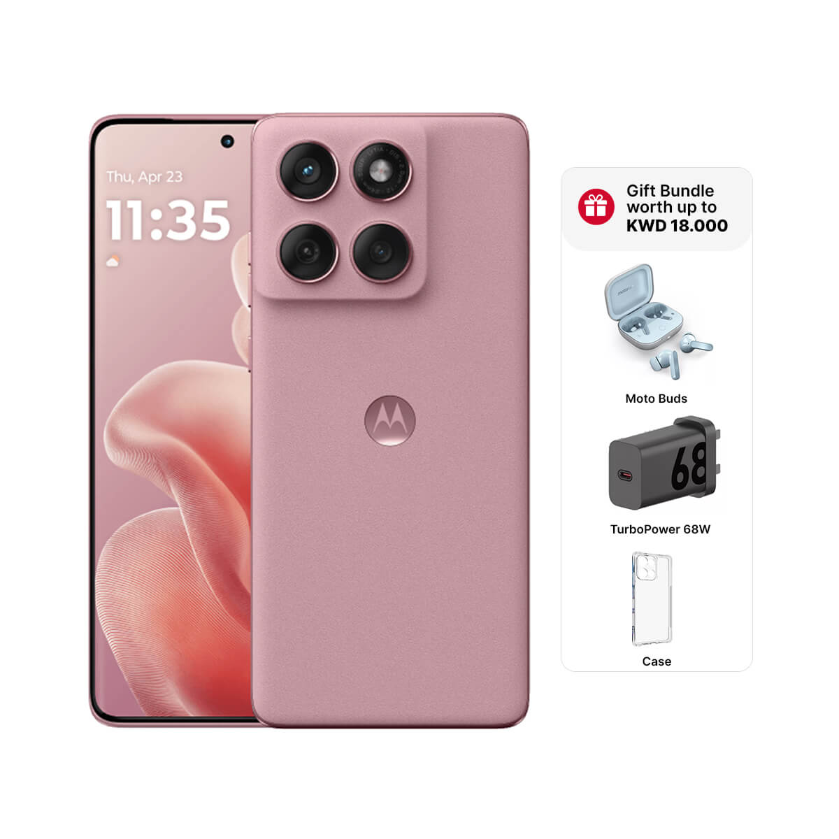 Motorola Moto Edge 60 Fusion 5G (12GB RAM + 256GB Memory) - Pantone Zephyr (Pink)