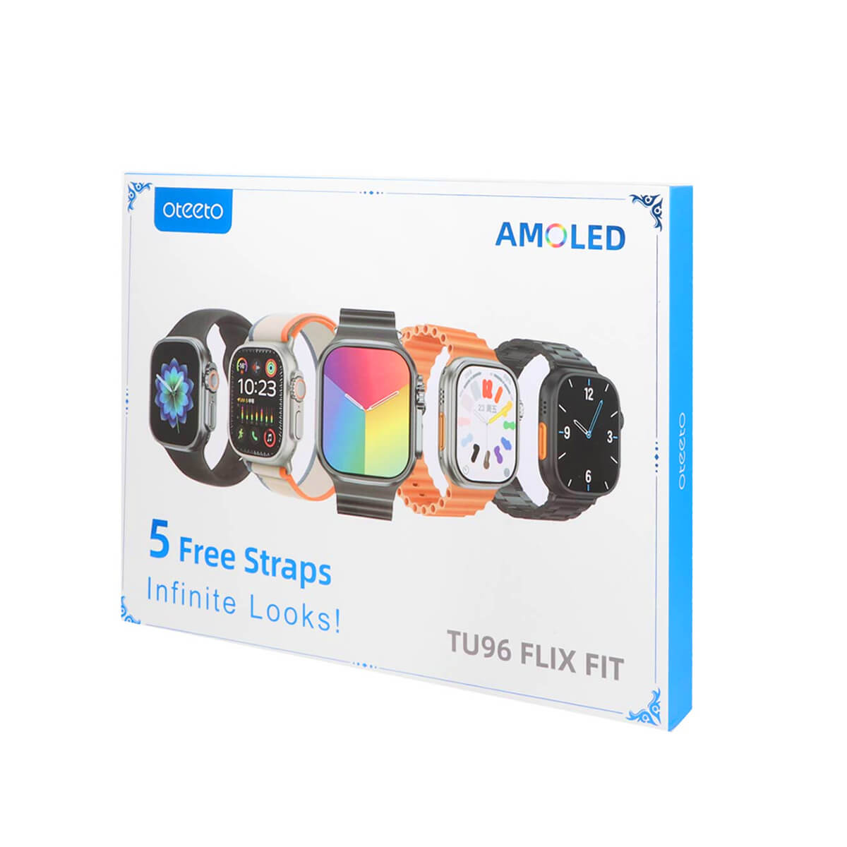 Oteeto TU96 Flix Fit Smartwatch with 5 Free Strap