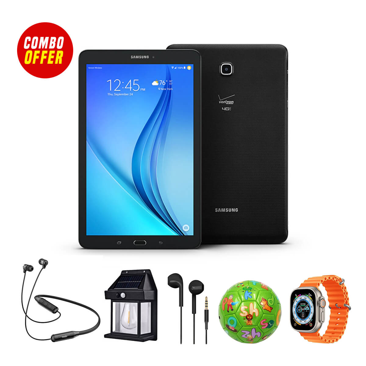 جهاز Samsung Galaxy Tab E مستعمل بذاكرة عشوائية 1 جيجا بايت + ذاكرة عشوائية 8 جيجا بايت (مجموعة مكونة من 5 عناصر)