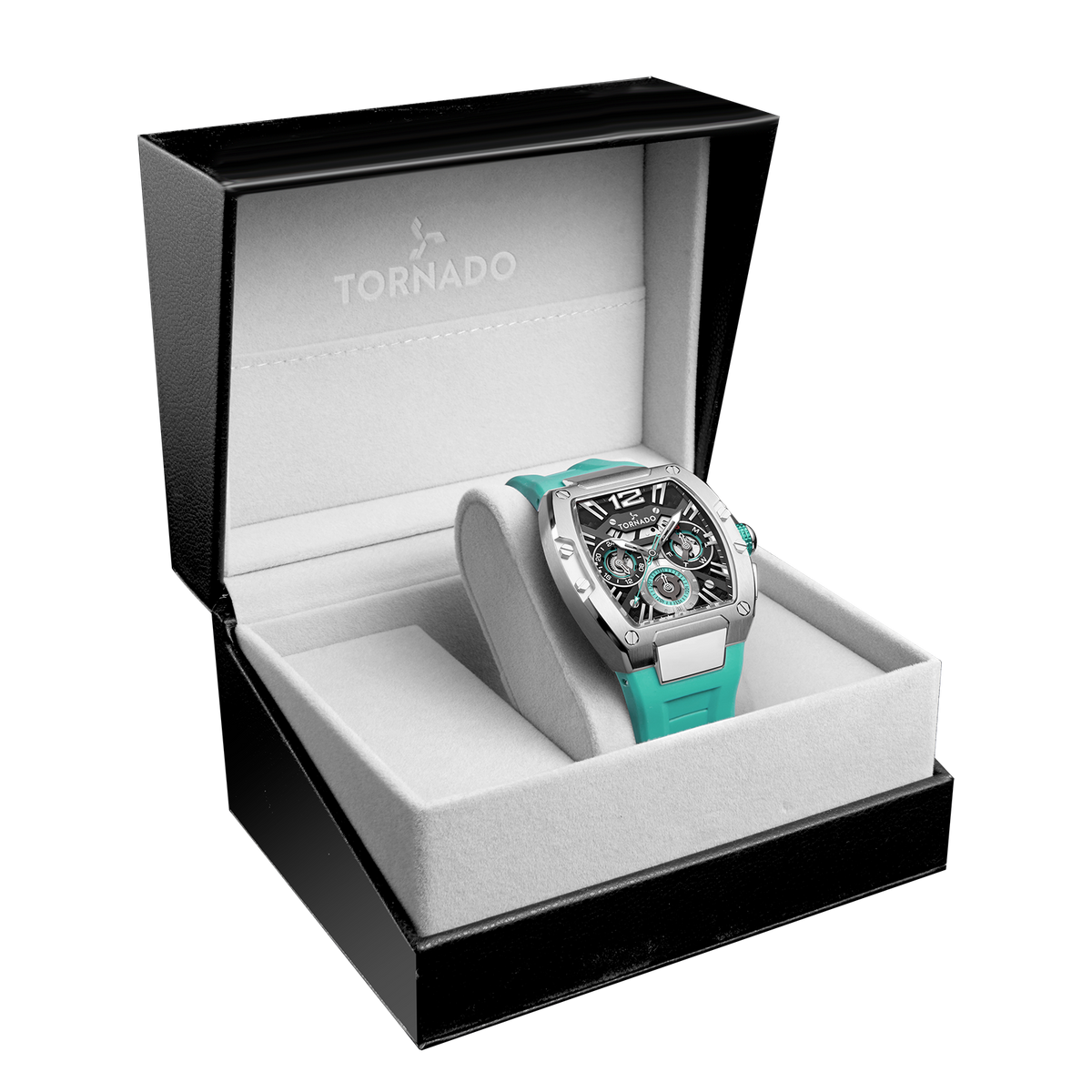 Tornado Xenith Multi Function Watch T23105-SSHB - Turquoise Black