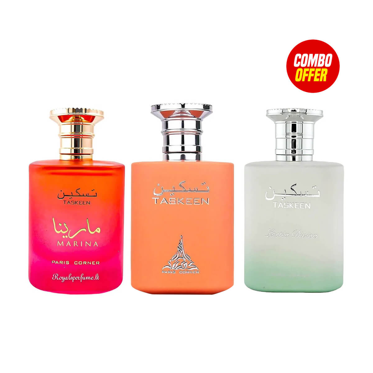 Paris Corner Taskeen Perfume (3 Pcs Combo Bundle)