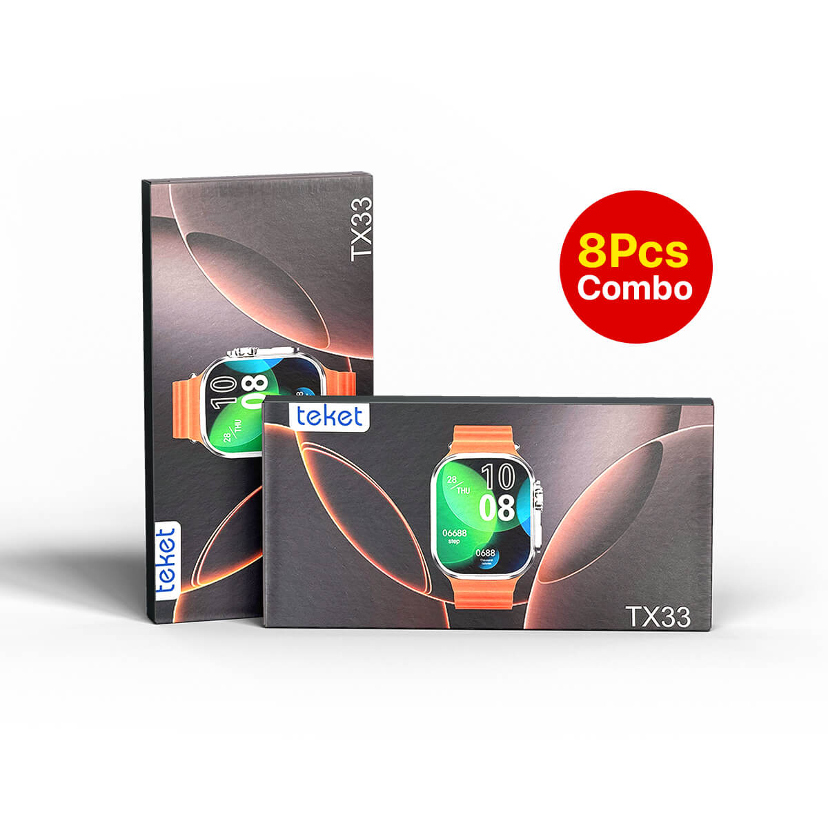 Teket Smartwatch TX33 with 3 Strap (8 Pcs Como Bundle)