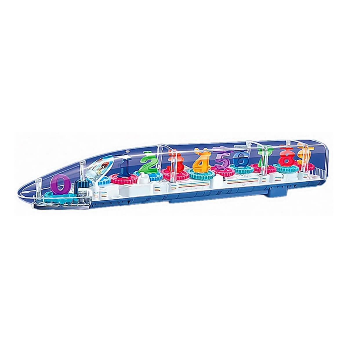 Transparent Gear Train with Alphabets Music and Light Toy
