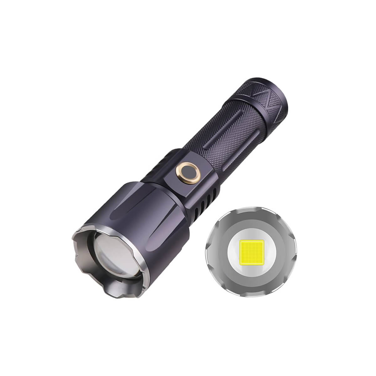 360 German Rechargeable LED Flashlight KF-1106