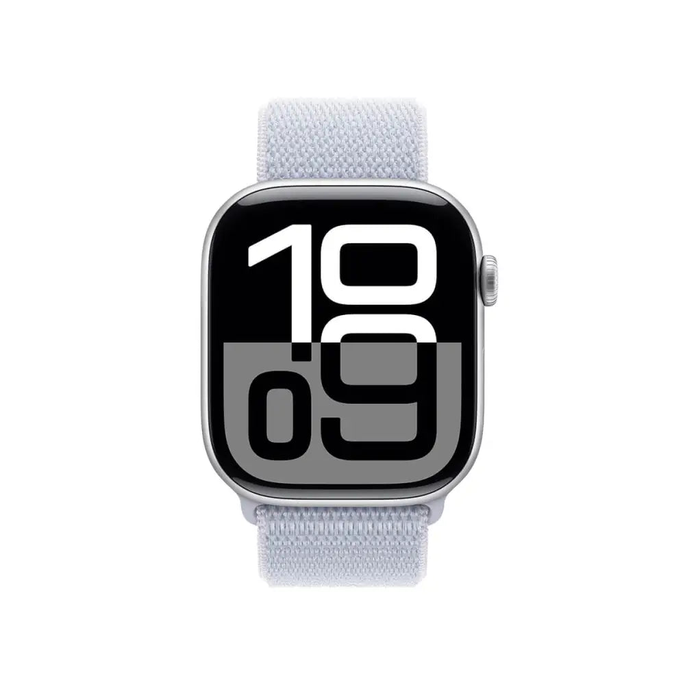 Apple Watch Series 10 46mm GPS Silver Aluminium Case with Blue Cloud Sport Loop