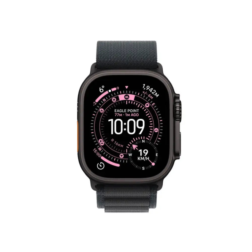 Apple Watch Ultra 3 49mm Black Titanium Case with Black Alpine Loop - M