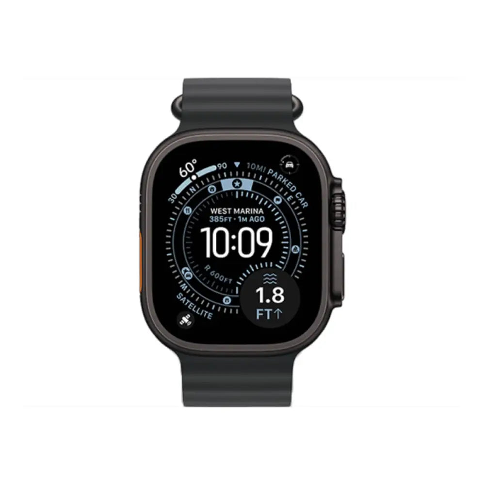 Apple Watch Ultra 3 49mm Black Titanium Case with Black Ocean Band