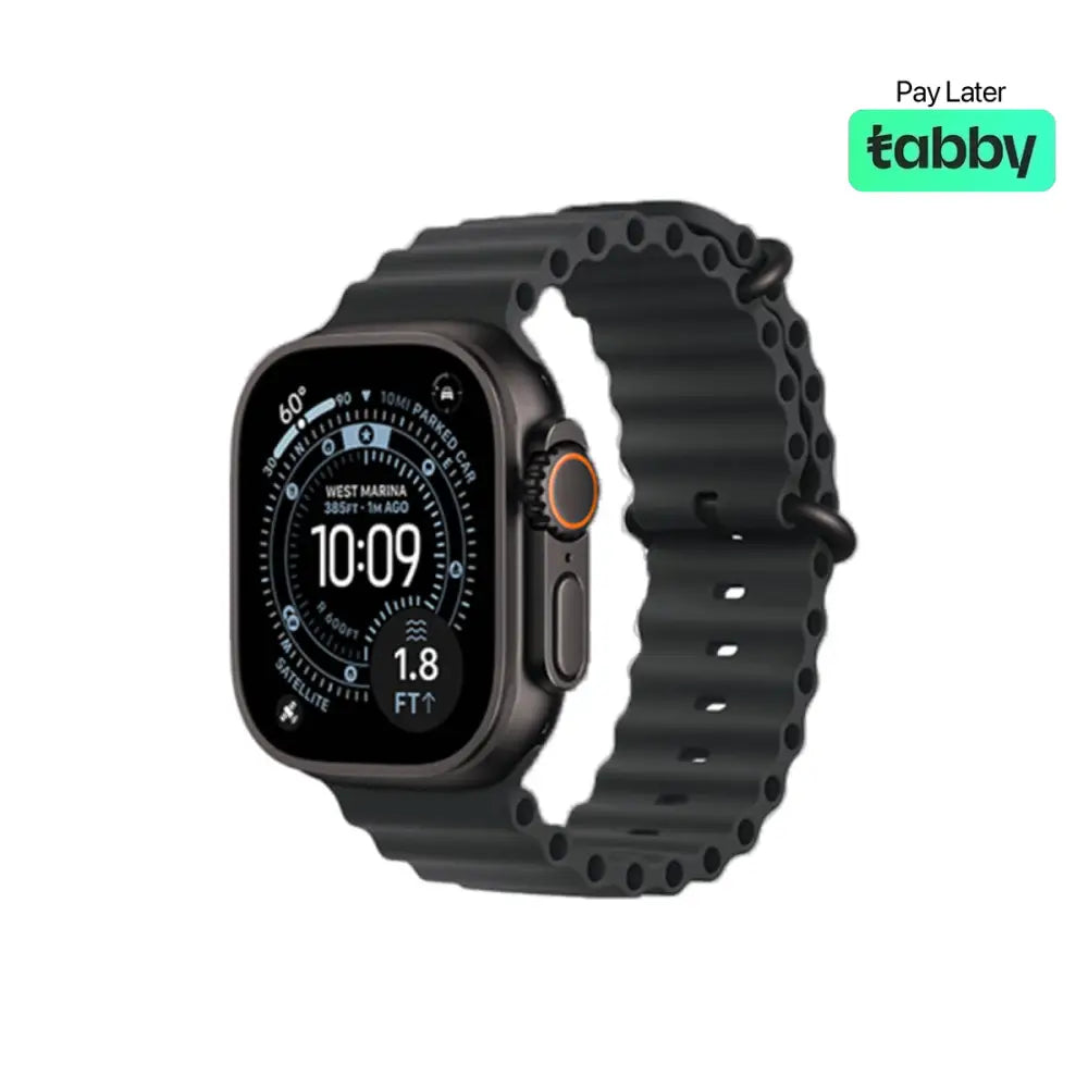 Apple Watch Ultra 3 49mm Black Titanium Case with Black Ocean Band