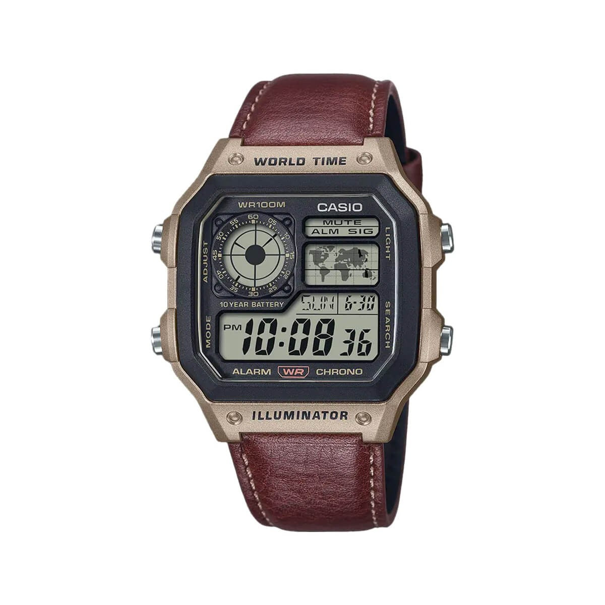 Casio Digital Watch AE-1200WHL-5ADF - Red