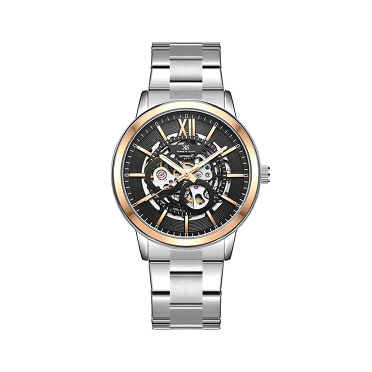 Kenneth Scott Men's Blue Dial Automatic Watch - K24324-KBSN