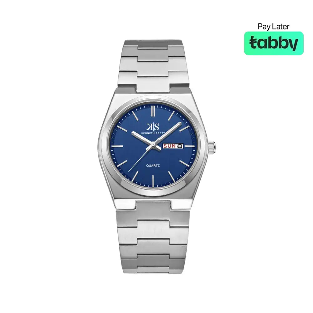 Kenneth Scott Men’s Blue Dial Analog Watch - K24011-SBSN