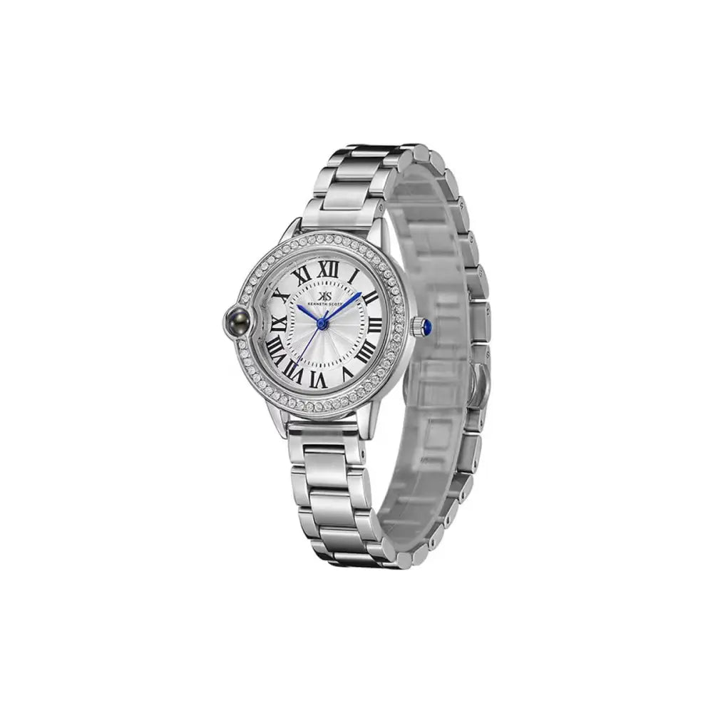 Kenneth Scott Women’s White Dial Analog Watch - K22530-SBSW