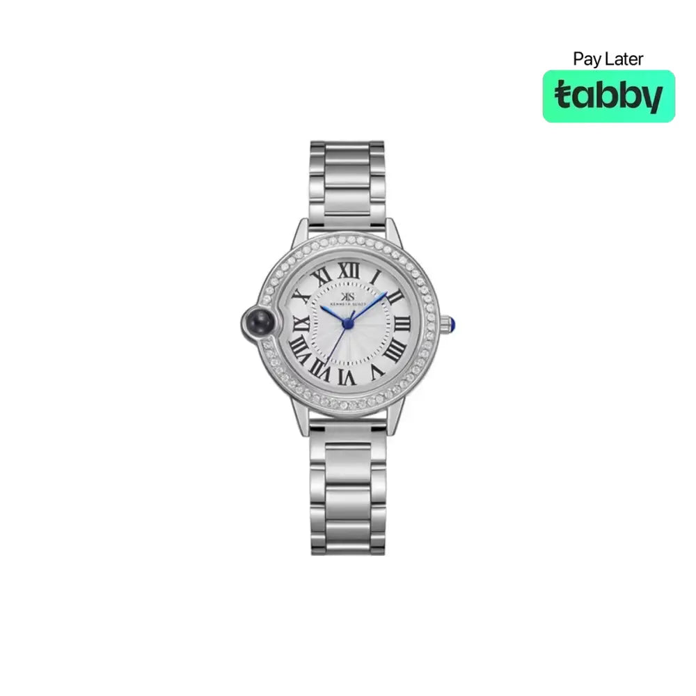 Kenneth Scott Women’s White Dial Analog Watch - K22530-SBSW