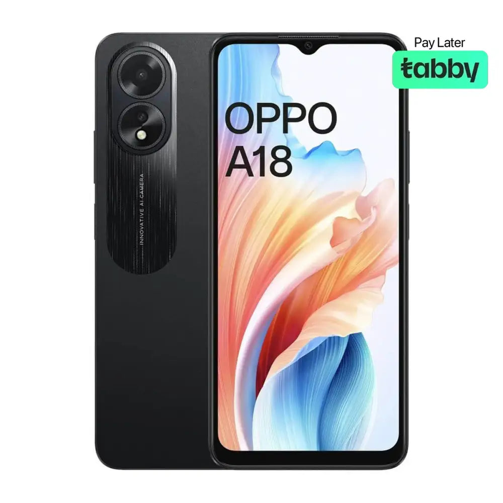 Oppo A18 (4GB RAM + 128GB Memory) - Glowing Black