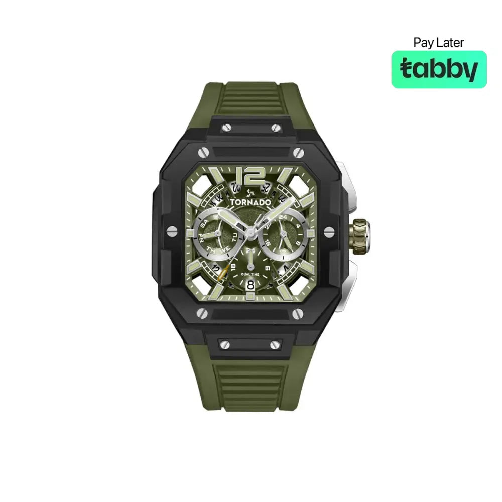 Tornado Xenith Curve Multi Function Watch Green - T26101-BFHH