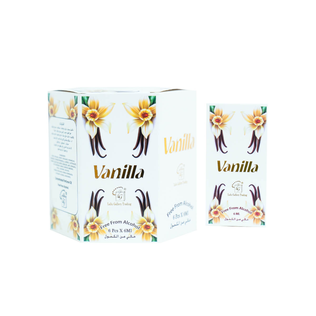 Maryam Roll-on Oil Free From Alcohol 6ml (Pack of 6) - Vanilla
