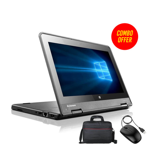 Used Lenovo Yoga 11e 4GB RAM + 500GB HDD Laptop (2 Items Combo Bundle)