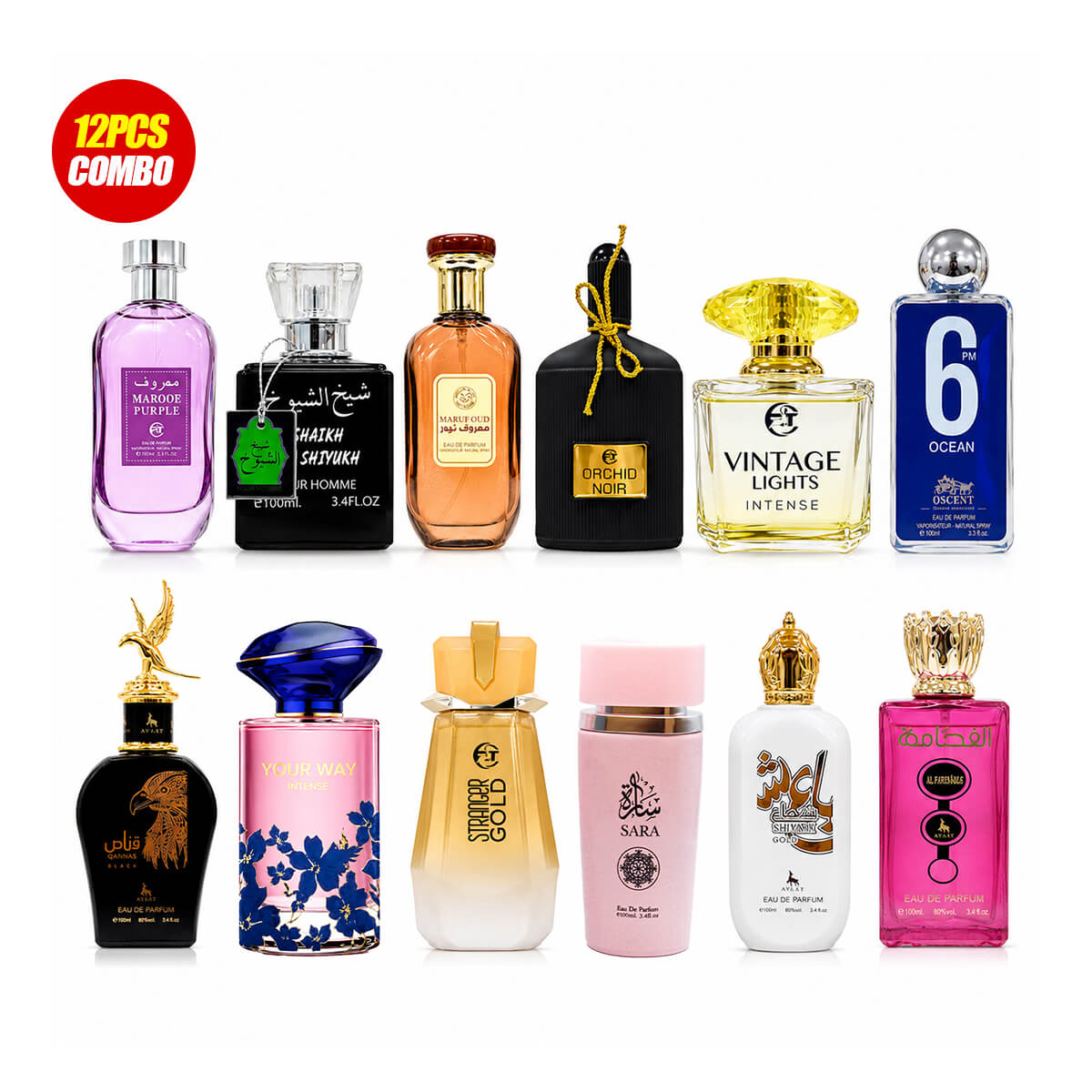 Ayelet Gents and Ladies Perfume Collections (12 Pcs Combo Bundle)