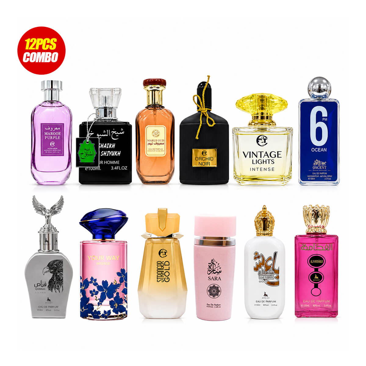 Ayelet Gents and Ladies Perfume Collections (12 Pcs Combo Bundle)