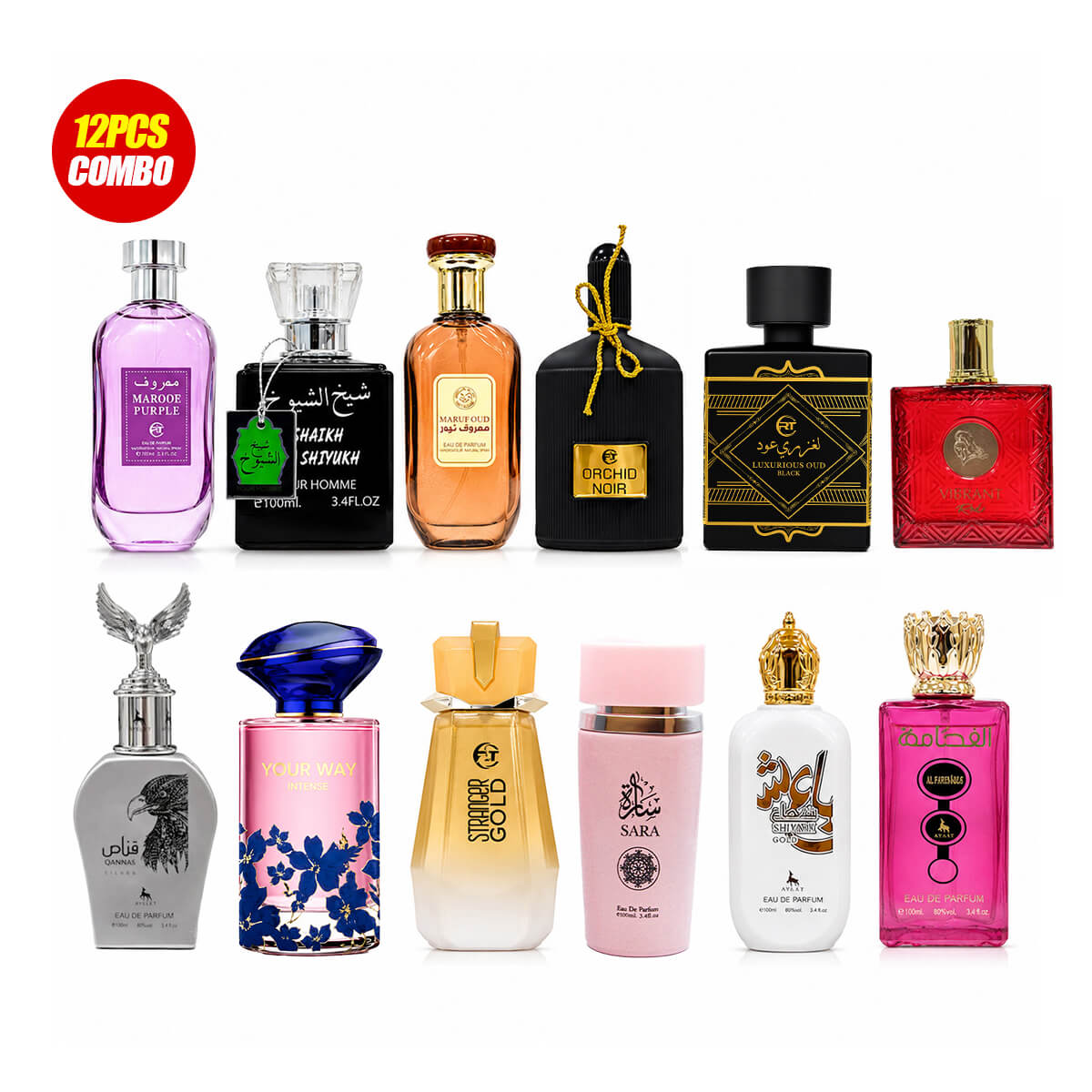 Ayelet Gents and Ladies Perfume Collections (12 Pcs Combo Bundle)