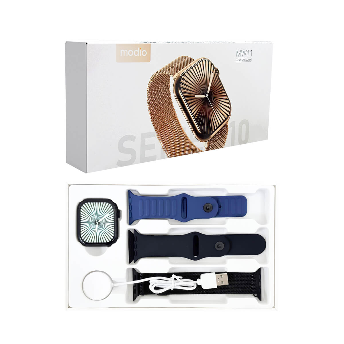 Modio Series 10 MW11 Smartwatch 3 Pairs Strap