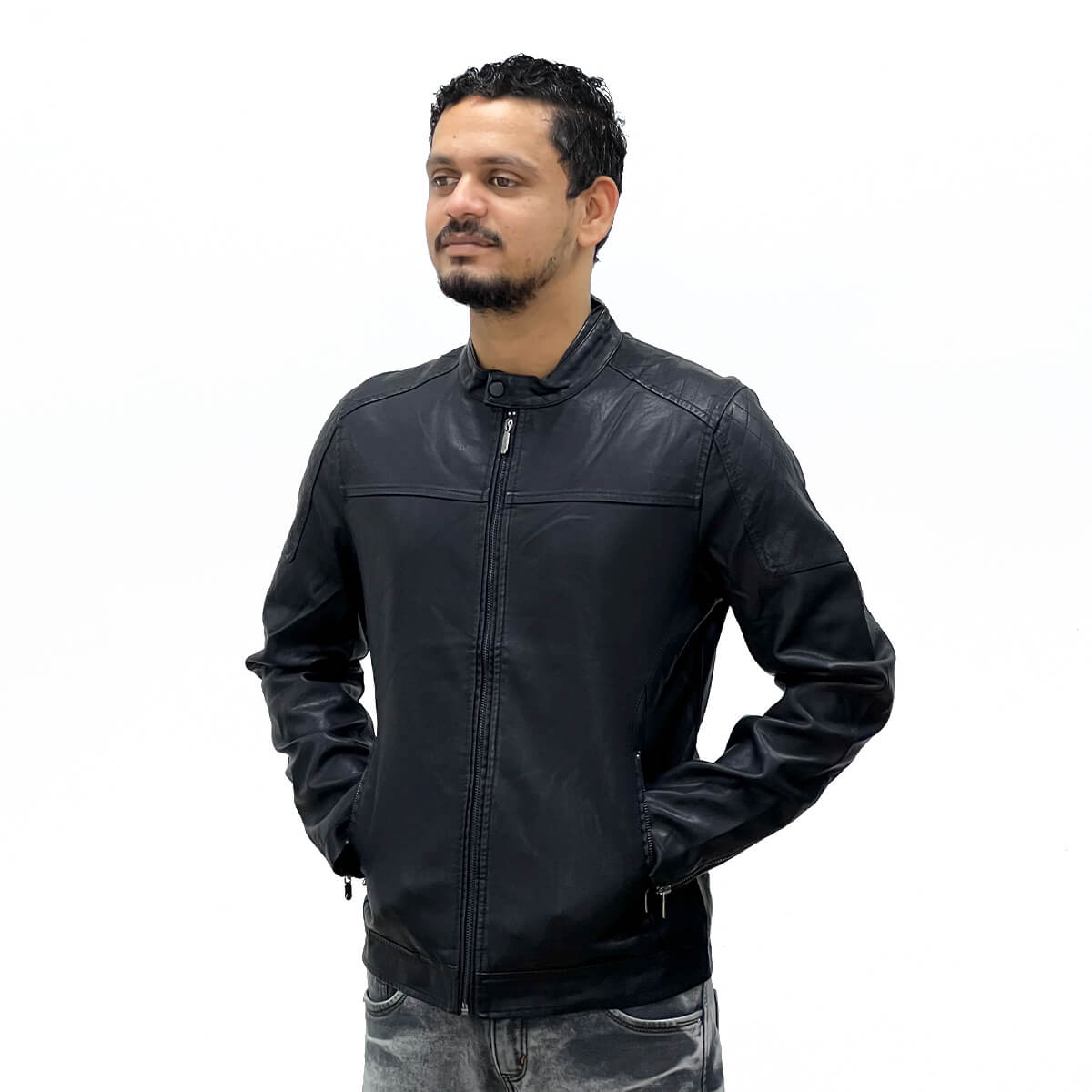 FLSZ Leather PU Mens Jacket (2316)