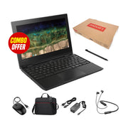 Used Lenovo Chromebook 500e (4GB RAM + 32GB Memory) Touch Screen (3 Items Combo Bundle)