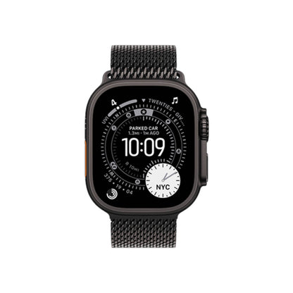 Apple Watch Ultra 3 49mm Black Titanium Case with Black Titanium Milanese Loop - M